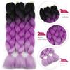 Nvzi AG Synthetic Hair Extensions for Crochet, Twist and Box Braids, 61 cm, Rainbow Ombre Jumbo Braiding Hair, 8-Pack view 4