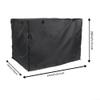 Waterproof Breathable Oxford Cloth Dog Crate Cover with Mesh Window and Double-Door Access, Washable, Black, 24–48 in (61 cm) view 2