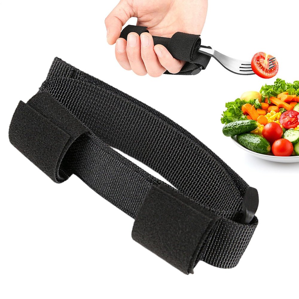 Universal Utensil-Holding Cuff, Anti-Tremor Grip Aid