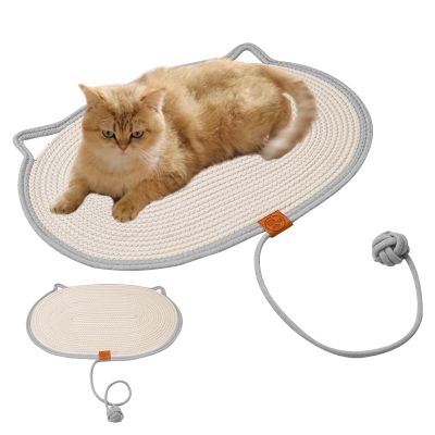 Cat Scratching Mat, Interactive Non-Slip Play Mat with Ball
