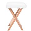 Mokuyary Massage Folding Stool, 12 cm Thick Seat, White Hairdressing and Cosmetic Stool view 2