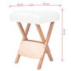 Mokuyary Massage Folding Stool, 12 cm Thick Seat, White Hairdressing and Cosmetic Stool view 4