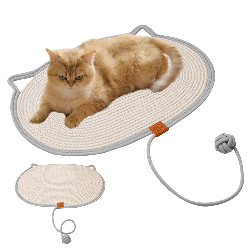 Cat Scratching Mat, Interactive Non-Slip Play Mat with Ball