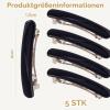 Cesujowaz Small French Hair Clips for Women, Black Metal Hair Clips, 4-Pack view 2