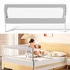 Vkechh Bed Rail, Fall Protection for Box Spring Beds, 200 cm, Height-Adjustable 72–86 cm, 180° Foldable, Breathable Mesh, Easy Installation, Gray, 2-Pack view 1