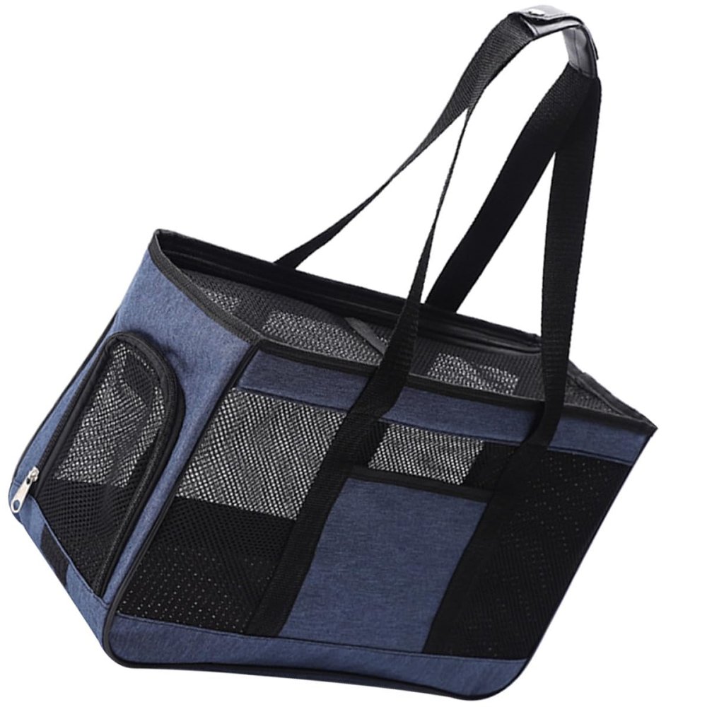 Portable Cat Carrier Travel Bag with Shoulder Strap and Mesh Window