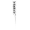 ZAICOLER 3-Row Hair Comb with Rat-Tail Pick and Non-Slip Handle, White view 3