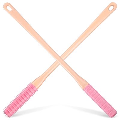UKCOCO Silicone Brush for Cleaning Between Toes, 2-Pack, Long Handle