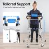 10-Level Height-Adjustable Walking Aid, 8-Wheel Rollator with Brakes, 100 kg Capacity, 116–140 cm Height view 2