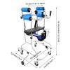 10-Level Height-Adjustable Walking Aid, 8-Wheel Rollator with Brakes, 100 kg Capacity, 116–140 cm Height view 3