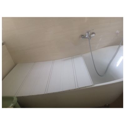 1.2 cm Thick PVC Bathtub Cover for Most Standard Bathtubs, Folding Bath Tray (70 x 135 x 1.2 cm)