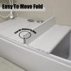 Dustproof Bathtub Insulation Cover, 1.2 cm Thick, Foldable Tub Lid, Adjustable Board Shelf for Bathtubs of Various Sizes (80 x 105 x 1.2 cm) view 3