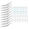 Kivivaka Stainless Steel Clip Hooks for Blinds and Curtains, Silver, 6.5 cm, 10-Pack with Screws view 1