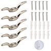 Kivivaka Stainless Steel Clip Hooks for Blinds and Curtains, Silver, 6.5 cm, 10-Pack with Screws view 2