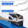Kivivaka Stainless Steel Clip Hooks for Blinds and Curtains, Silver, 6.5 cm, 10-Pack with Screws view 3
