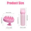 2-Piece Hair Applicator Bottle and Massage Brush Set, Pink view 2