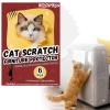 6-Piece Transparent Self-Adhesive Cat Scratch Protector for Sofas with 30 Pins view 1