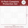 6-Piece Transparent Self-Adhesive Cat Scratch Protector for Sofas with 30 Pins view 2