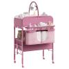 Height-Adjustable Folding Changing Table with Wheels and 2 Drawers view 1