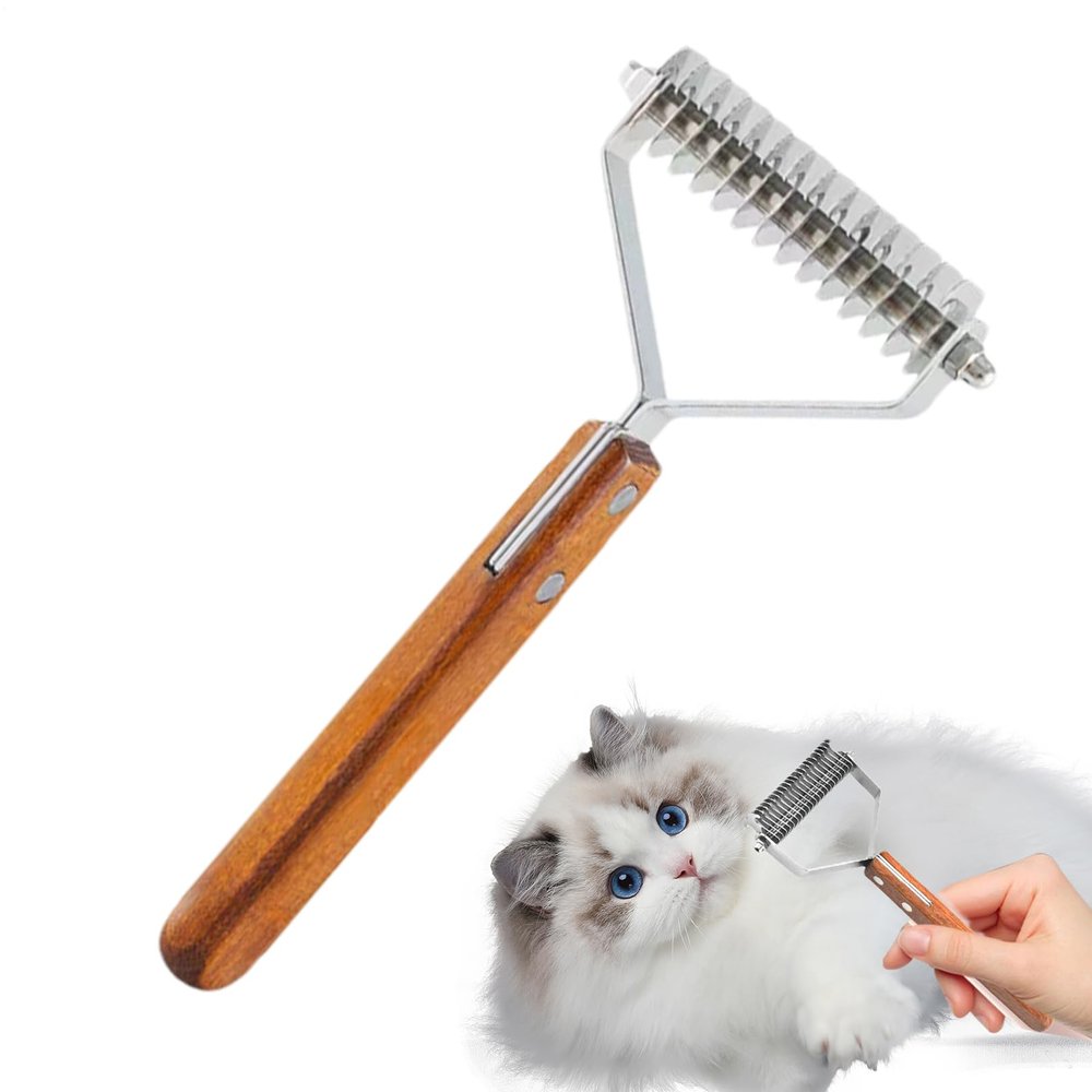 Double-Sided Undercoat Rake for Dogs