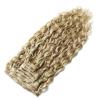 Larafona 9A Clip-In Human Hair Extensions, Large Curls, Balayage Brown with Light Blonde Highlights, P8/60#, 24 in/60 cm view 4