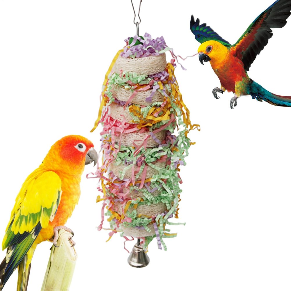 Bird Foraging Toy - Wooden Chew Toy | 10.24 Inch Large Destruction Game