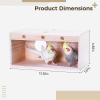 wkao Large Transparent Breeding Box for Cockatiels and Budgerigars, Pine Wood, Top Opening, Perch and Screws view 4