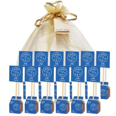 GUSTONE. MoMe Choc-o-lait Milk Drinking Chocolate Sticks, 12-Piece Gift Set
