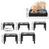 Adjustable Foldable Elevated Dog Bowl Stand with Stainless Steel Bowls view 2