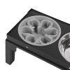 Adjustable Foldable Elevated Dog Bowl Stand with Stainless Steel Bowls view 4