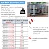 Rustic White 3-Tier Rolling Aquarium Stand for Aquariums, Reptiles & Turtles view 2