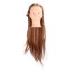 Naroote Hair Styling Mannequin Head, Full Hair Volume, for Hairdressing Training, Easy to Use, Light Brown view 1