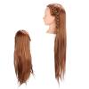 Naroote Hair Styling Mannequin Head, Full Hair Volume, for Hairdressing Training, Easy to Use, Light Brown view 2