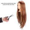 Naroote Hair Styling Mannequin Head, Full Hair Volume, for Hairdressing Training, Easy to Use, Light Brown view 3