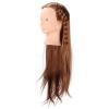 Naroote Hair Styling Mannequin Head, Full Hair Volume, for Hairdressing Training, Easy to Use, Light Brown view 4