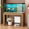Adjustable Terrarium Stand for Reptiles with Non-Slip Feet, Wooden Aquarium Shelf for Home, Hotels, and Home Offices view 1