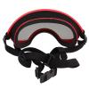 MechKit Dog Goggles, Windproof UV-Resistant, Adjustable Strap, for Large Breeds, Red Frame with Black Lenses view 4
