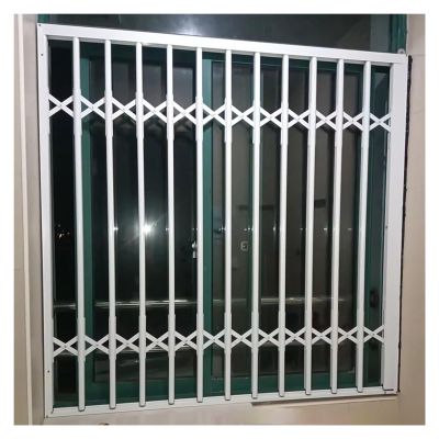 Adjustable Folding Window Safety Bars, 66–100 cm, Burglar-Resistant, for Bedrooms, Nurseries, and Schools (W 93 cm x H 60 cm)