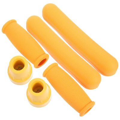 Hemobllo Crutch Replacement Pads with Soft Grip, Padded Axillary Support and Non-Slip Rubber Tips