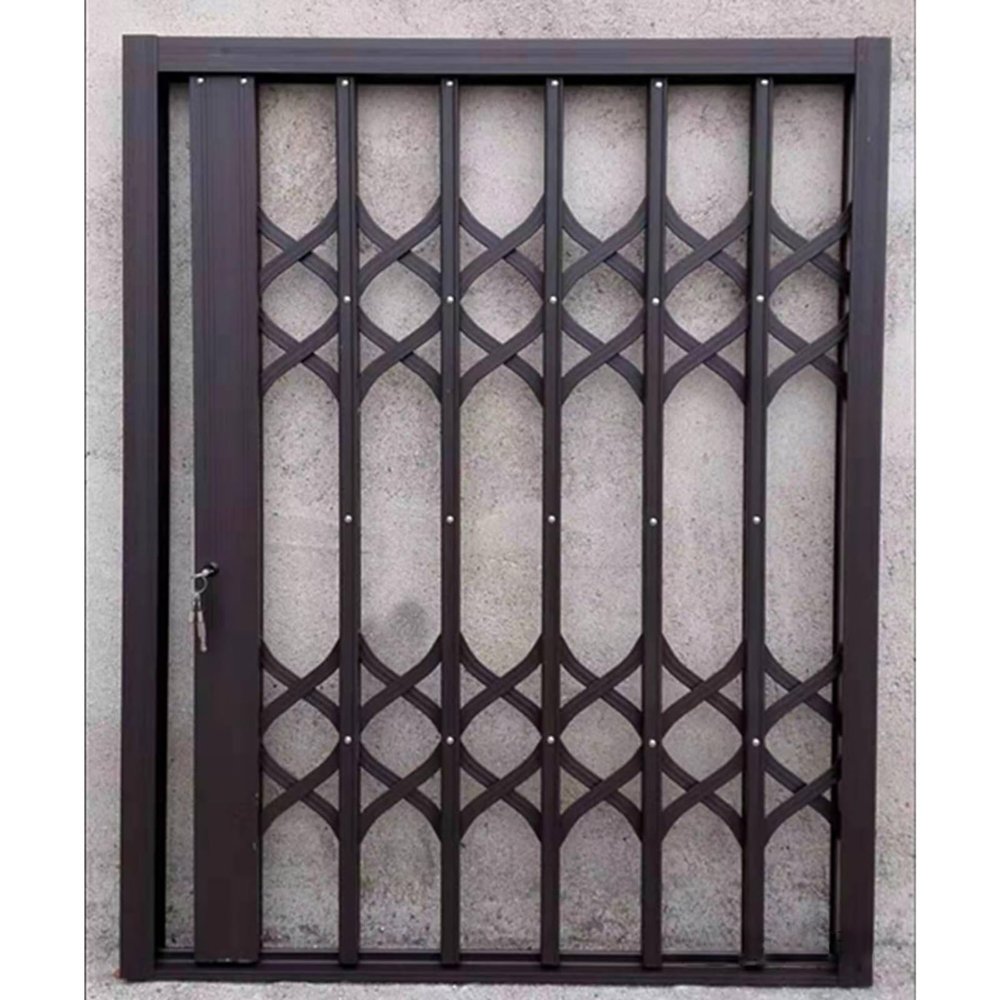 Child-Safe Retractable Window Grille with Lock, Security Barrier and Emergency Escape, Push-Pull Protection Rail for Home (115 x 150 cm)