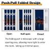Child-Safe Retractable Window Grille with Lock, Security Barrier and Emergency Escape, Push-Pull Protection Rail for Home (115 x 150 cm) view 2