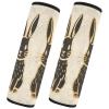 Nexawaveo Car Seat Belt Covers, Black Briefs, Duo, Beige, Soft Flannel Shoulder Pads for Infant Car Seats, Strollers, and Backpacks view 2