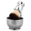 Healvian 3-Piece Shaving Brush Set with Nylon Brush, Stainless Steel Bowl and Stand for Men view 1