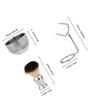 Healvian 3-Piece Shaving Brush Set with Nylon Brush, Stainless Steel Bowl and Stand for Men view 2