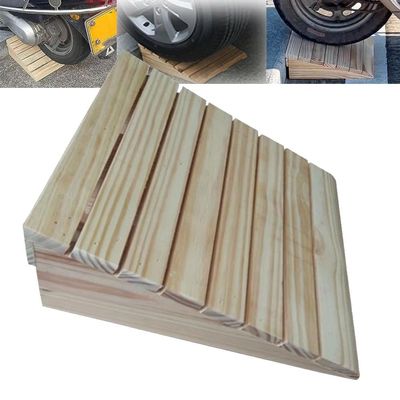 EIYAVVIDV Wooden Wheelchair Threshold Ramp, 7/8/9/10/11/15 cm High, Portable Curb Ramp, 31 x 30 x 8 cm