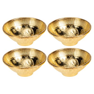 HANABASS Small Gold Zinc Alloy Bowl for One-Year-Olds