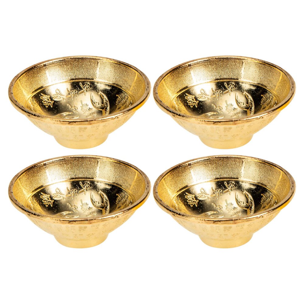HANABASS Small Gold Zinc Alloy Bowl for One-Year-Olds