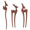 WEBEEDY 3-Style Wooden Deer Hair Sticks, French-Style Sandalwood Hair Forks for Women view 1