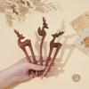 WEBEEDY 3-Style Wooden Deer Hair Sticks, French-Style Sandalwood Hair Forks for Women view 3