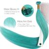 WENNALIFE Teal Green U-Tip Human Hair Extensions, 45 cm, 25 g, 25 Strands view 4
